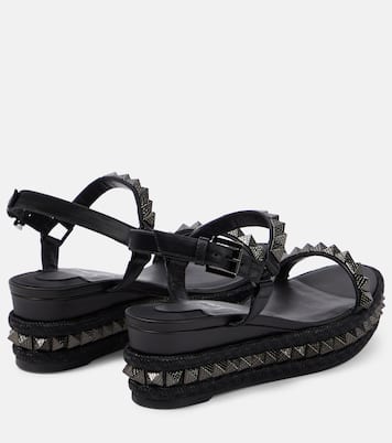 Verzierte Plateausandalen Pyraclou aus Leder | Christian Louboutin
