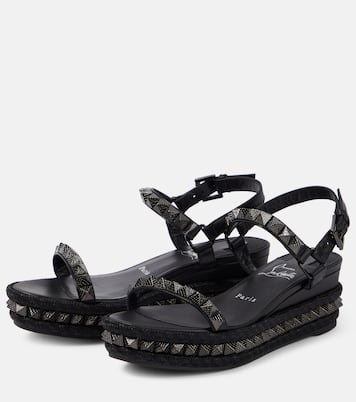 Verzierte Plateausandalen Pyraclou aus Leder | Christian Louboutin