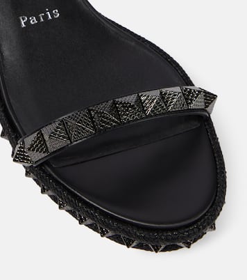 Verzierte Plateausandalen Pyraclou aus Leder | Christian Louboutin