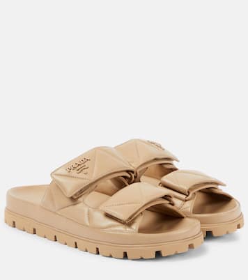 Sandalen Fussbett aus Leder | Prada