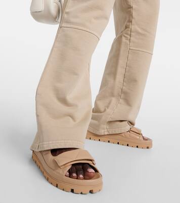 Sandalen Fussbett aus Leder | Prada