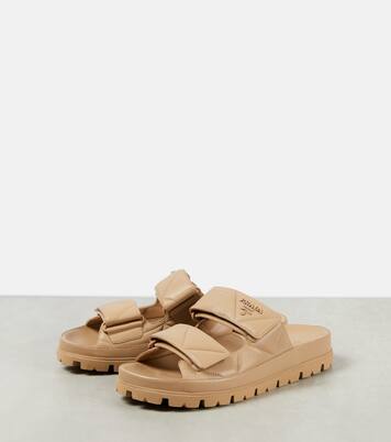 Sandalen Fussbett aus Leder | Prada