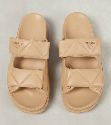 Sandalen Fussbett aus Leder | Prada
