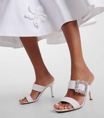 Mules Gable Jewel en crêpe à cristaux | Manolo Blahnik