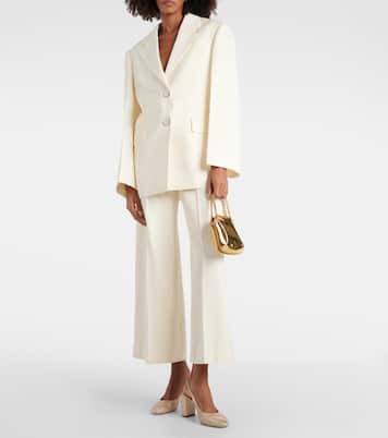 Verzierte Slingback-Pumps Kristen aus Metallic-Leder | Rene Caovilla