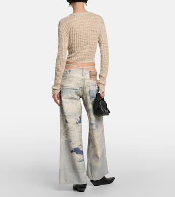 Repair mid-rise wide-leg jeans | Acne Studios