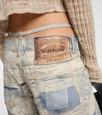 Repair mid-rise wide-leg jeans | Acne Studios