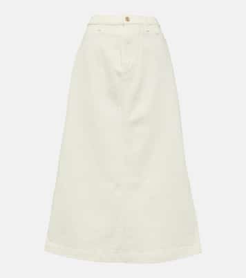 Falda midi de denim de tiro alto | 7 For All Mankind