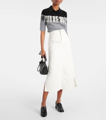 Falda midi de denim de tiro alto | 7 For All Mankind