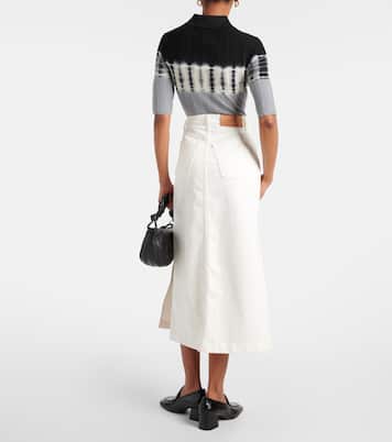 Falda midi de denim de tiro alto | 7 For All Mankind