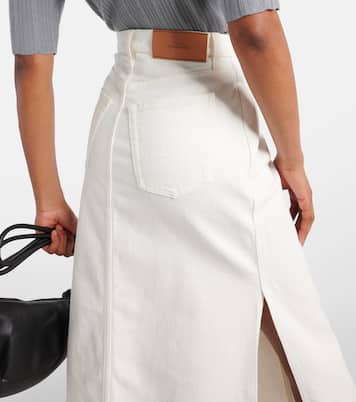 Falda midi de denim de tiro alto | 7 For All Mankind