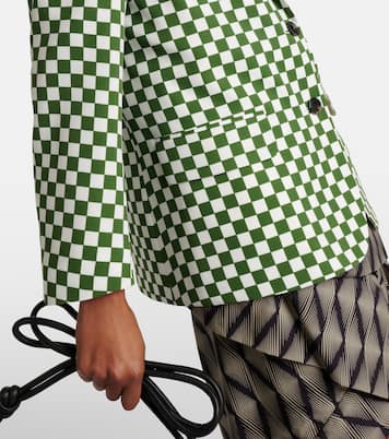 Blazer monopetto a quadri | Dries Van Noten