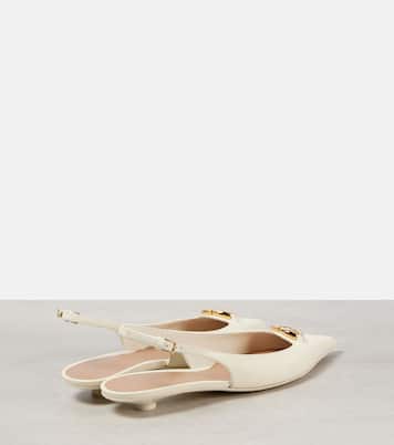 Vlogo embellished leather ballet flats | Valentino Garavani