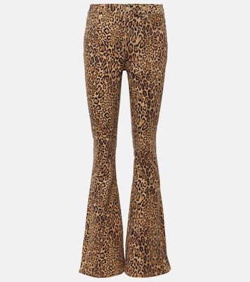 Ali leopard-print high-rise flared jeans | 7 For All Mankind