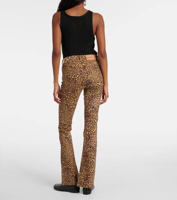Ali leopard-print high-rise flared jeans | 7 For All Mankind