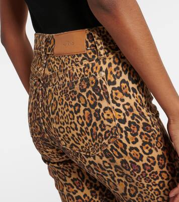 Ali leopard-print high-rise flared jeans | 7 For All Mankind