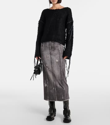 Cropped open knit sweater  | Acne Studios