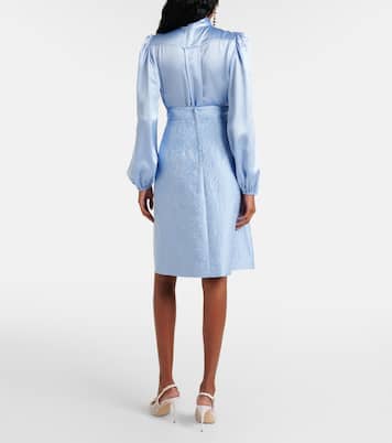 Falda midi de mezcla de algodón en jacquard | Dolce&Gabbana