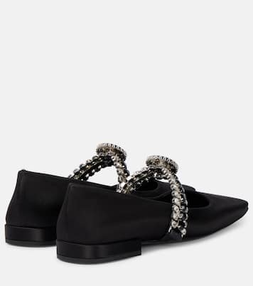 Ballerinas Medusa '95 aus Satin mit Kristallen | Versace