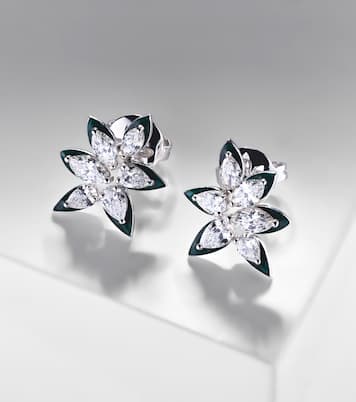 Orecchini in oro bianco 18kt con diamanti | Kamyen