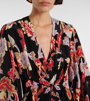 Robe longue imprimée en soie | La DoubleJ