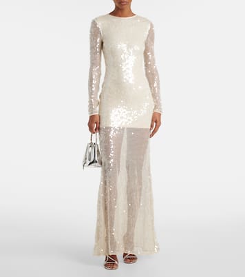 Sequined open-back gown | David Koma