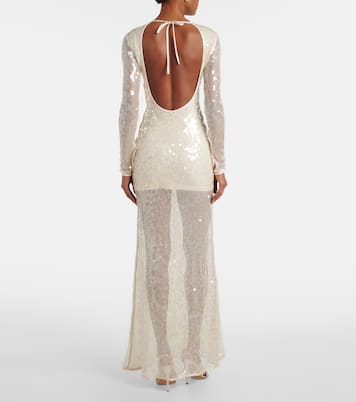 Sequined open-back gown | David Koma