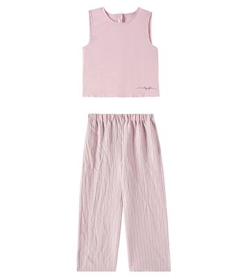 Top e pantaloni regular a righe | Il Gufo