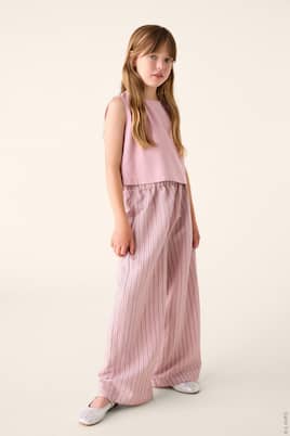 Top e pantaloni regular a righe | Il Gufo