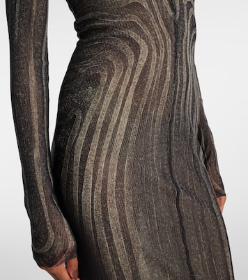 Abito lungo Spiral in mesh con stampa | Jean Paul Gaultier