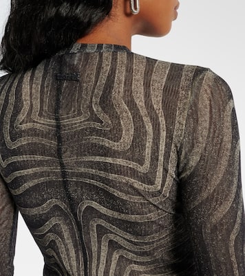 Abito lungo Spiral in mesh con stampa | Jean Paul Gaultier