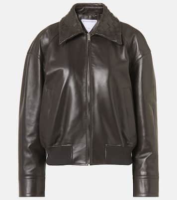 Blouson Intrecciato aus Leder | Bottega Veneta