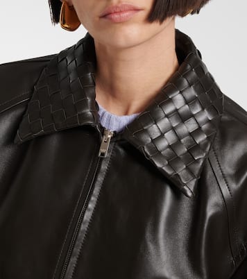 Blouson Intrecciato aus Leder | Bottega Veneta