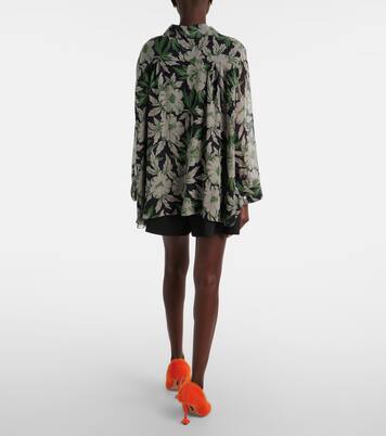Chemise en soie à fleurs | Loewe