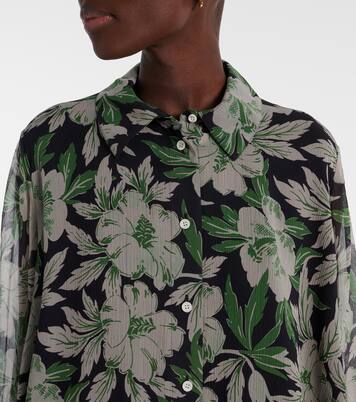 Chemise en soie à fleurs | Loewe