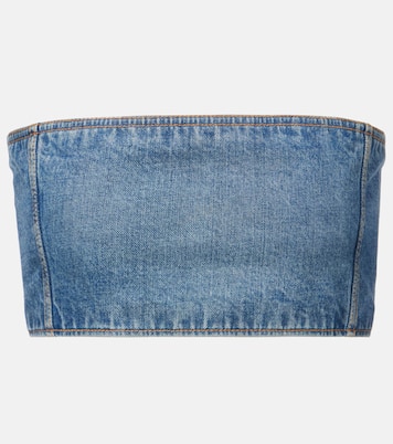Crop top de denim | Alaïa