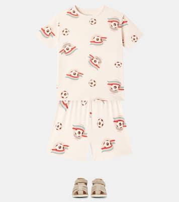 Cotton-blend T-shirt and shorts set  | Konges Sløjd