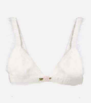 Mohair and wool-blend bra top | Alessandra Rich