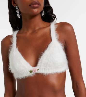 Mohair and wool-blend bra top | Alessandra Rich
