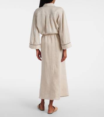 Maxirock Monili aus Leinen | Brunello Cucinelli