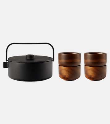 Cast iron and wood tea set  | Serax