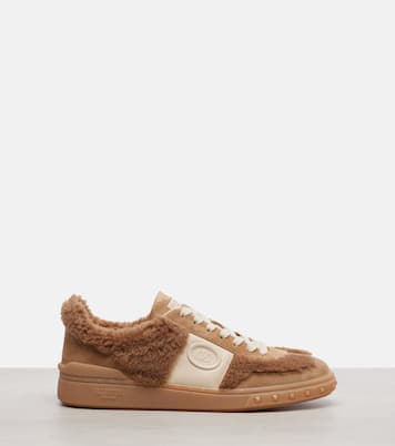 Baskets Upvillage en daim et fourrure synthétique | Valentino Garavani