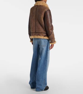 Veste en cuir et shearling | Ralph Lauren Collection
