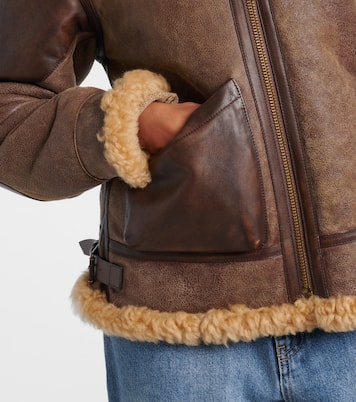Veste en cuir et shearling | Ralph Lauren Collection