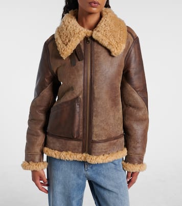 Veste en cuir et shearling | Ralph Lauren Collection