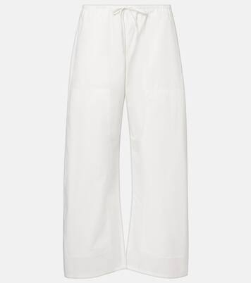 Kyoto cotton barrel-leg pants | Leset