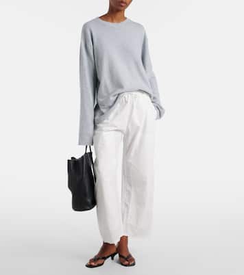 Kyoto cotton barrel-leg pants | Leset