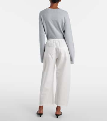 Kyoto cotton barrel-leg pants | Leset