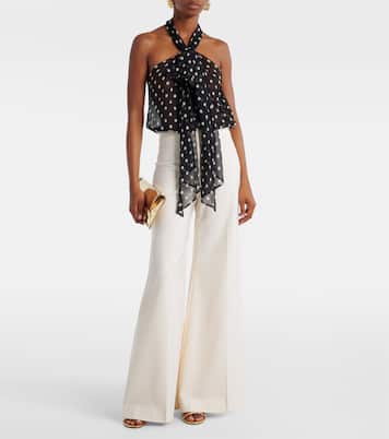 Polka-dot sheer silk tank top | Nina Ricci