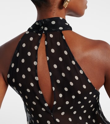 Polka-dot sheer silk tank top | Nina Ricci